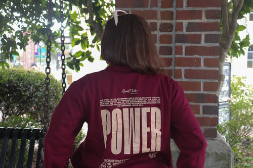 Generation Empowered Crewneck- Burgundy