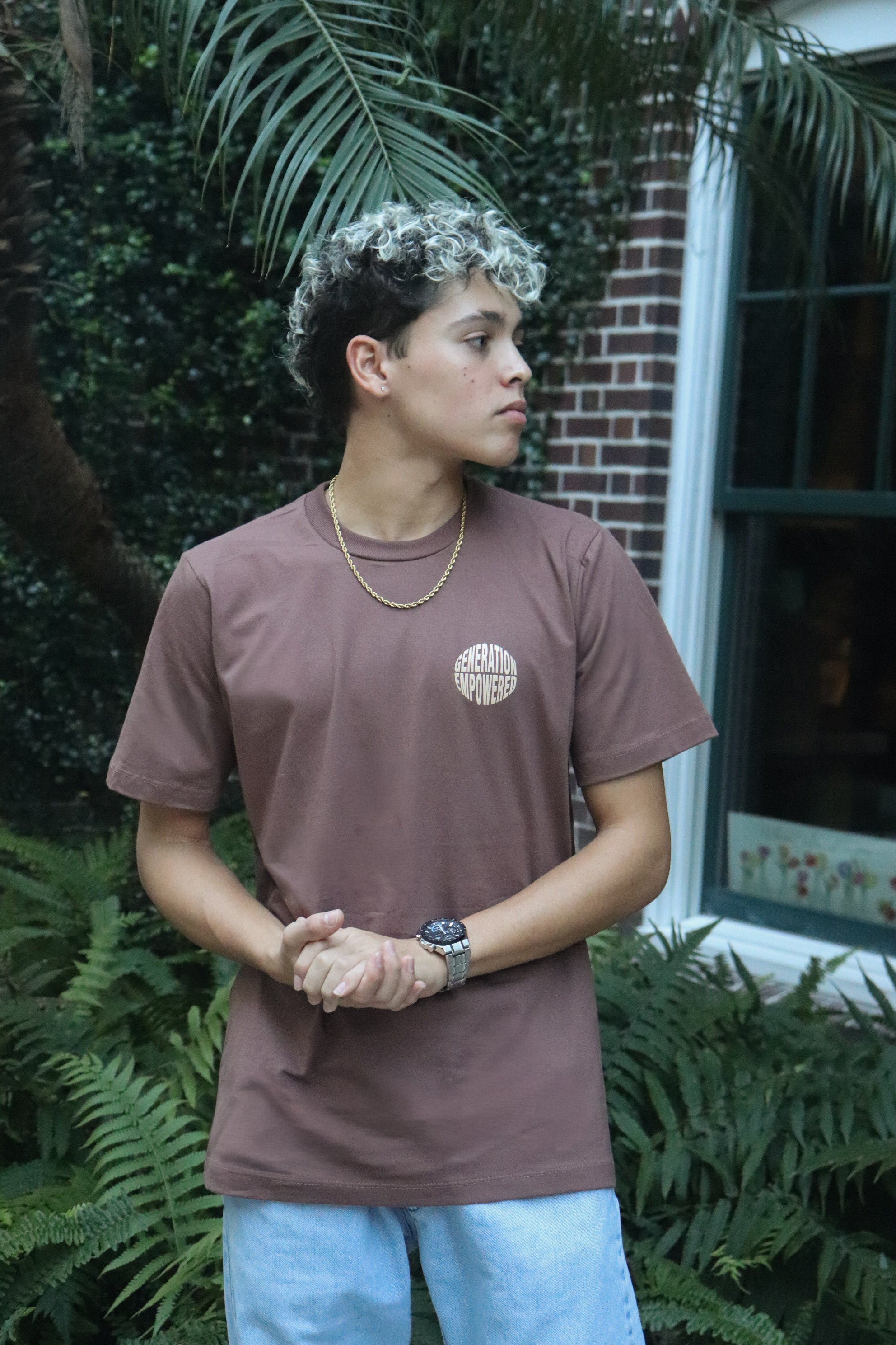 Generation Empowered Graphic Tee- Brown